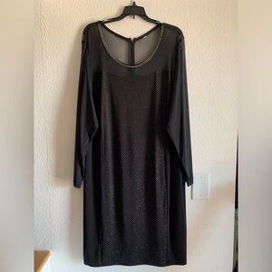 Illusion, dress, black and silver